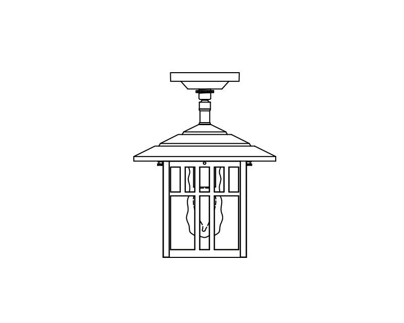 Indian Wells, Medium, aluminum, Ceiling Mount, opalescent honey glass, (1) 40W INC, 120V
